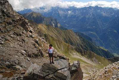 Sandrasalendo al Pizzo Somma Valle con vista verso la Bregaglia Sandrasalendo al Pizzo Somma Valle con vista verso la Bregaglia