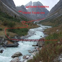 Avant la confluence avec le Tuyuk-suu et deuxième pont sur l'Ala-Archa