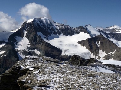 Grande et Petite Ciamarella avec le col de la Ciamarella