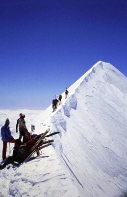 sur l'arête du Castor sur l'arête du Castor