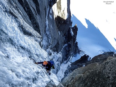 The super classic line of Mt Blanc du Tacul East face : Supercouloir The super classic line of Mt Blanc du Tacul East face : Supercouloir