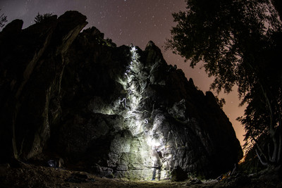 Descente en rappel de nuit Descente en rappel de nuit