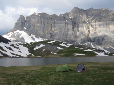 Bivouac au lac d'Anterne Bivouac au lac d'Anterne