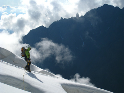 Crevasses brumeuses et étoilées du Pelvoux Crevasses brumeuses et étoilées du Pelvoux
