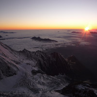 Bionnassay au coucher de soleil.