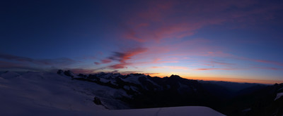 coucher du soleil sur le Glacier de Manzettes coucher du soleil sur le Glacier de Manzettes