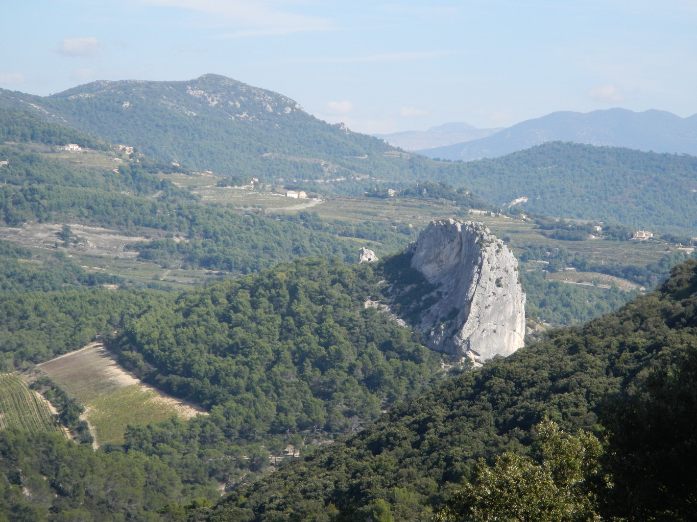 Vue sur le rocher de St Christophe