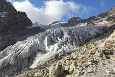 Glacier Blanc en October 2014 Glacier Blanc en October 2014