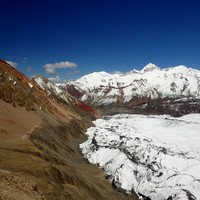 chemin emprunté à la montée entre le col des voyageurs et le camp1