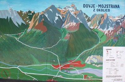 Gauche à droite (E à W) : vallées Krma, Kot et Vrata Gauche à droite (E à W) : vallées Krma, Kot et Vrata