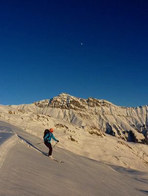 Dernière descente dans l'orange et l'indigo