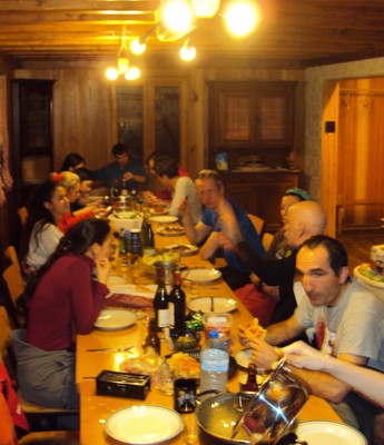 Dîner au chalet
