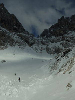 Verso forcella Mosè poco dietro il rifugio Corsi