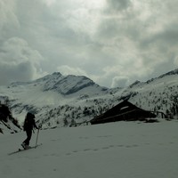 arrivo alla capanna dra Piota, sullo sfondo il Piz da Termin