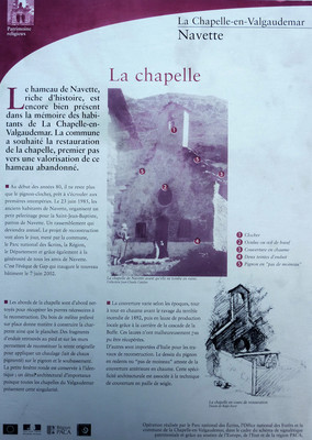 Histoire de la chapelle de Navette Histoire de la chapelle de Navette
