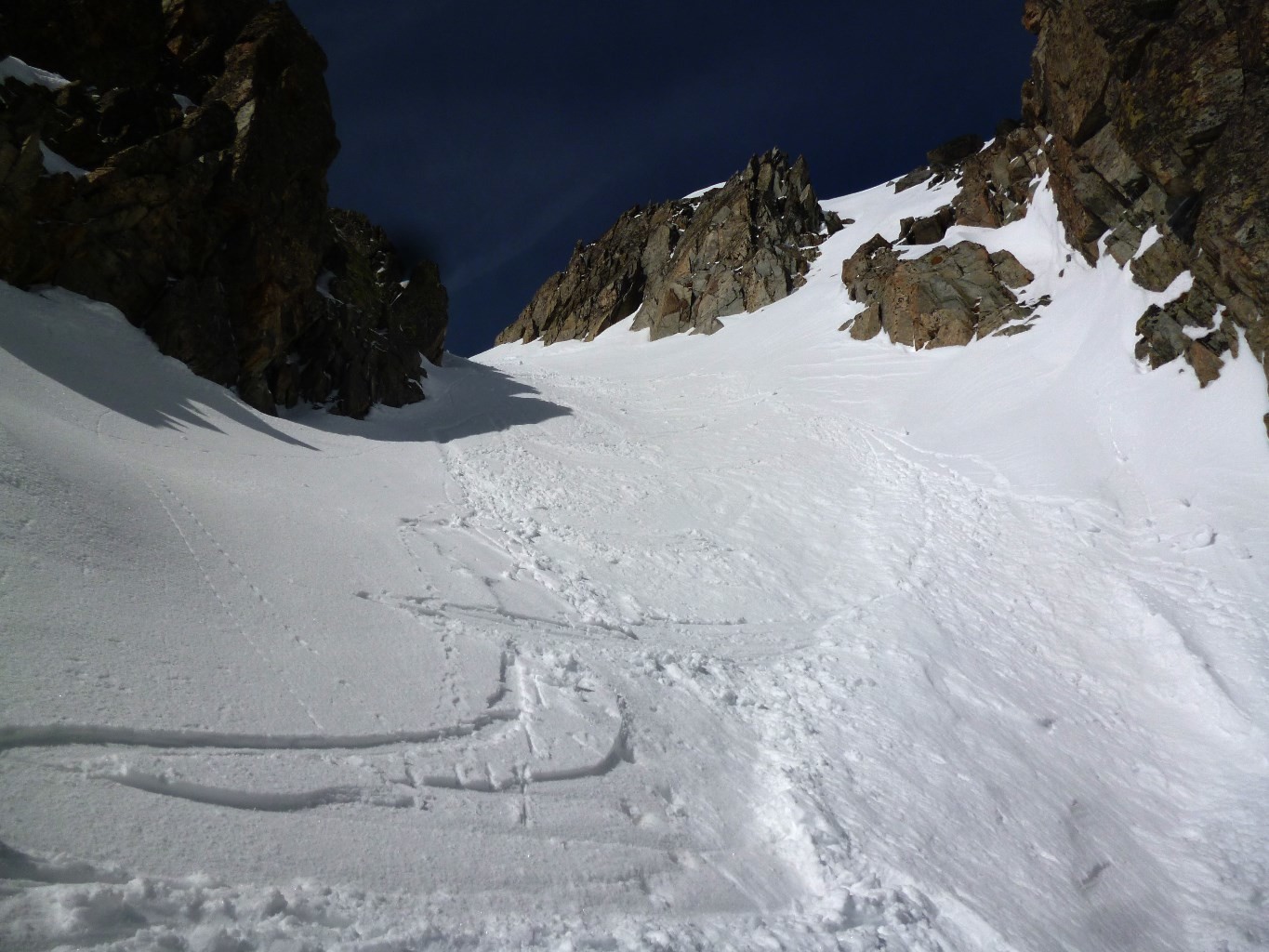 Couloir NE, partie haute