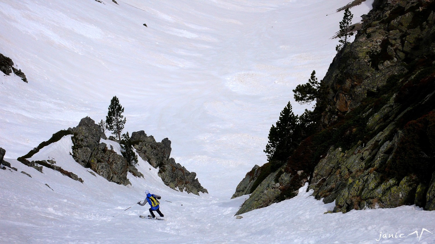 Couloir NW sur la Bat de Caoubère