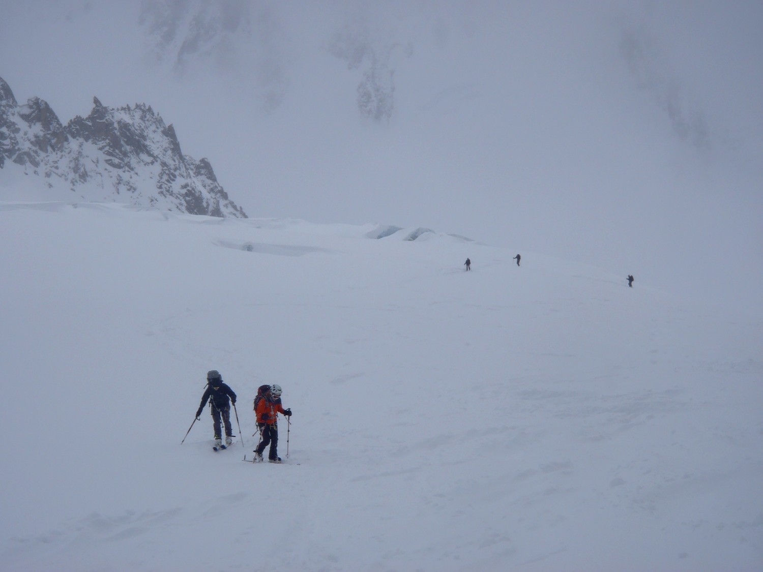 Dans la montée au col du Tour Noir