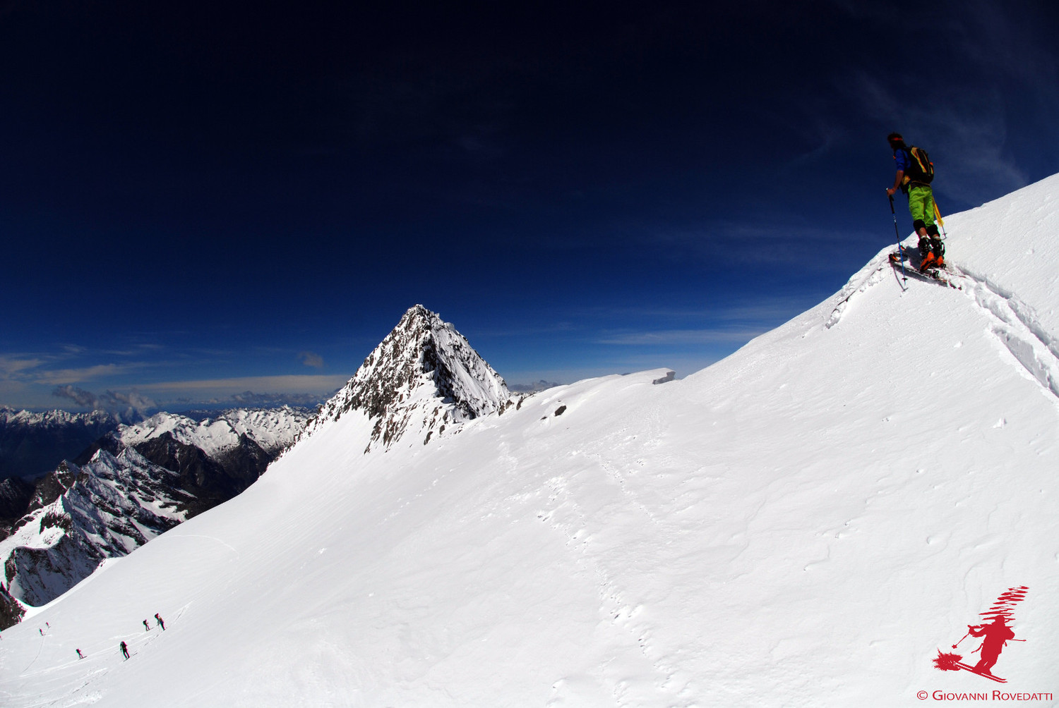 Presso la Sella di Pioda 3387m e il Monte Pioda 3431m