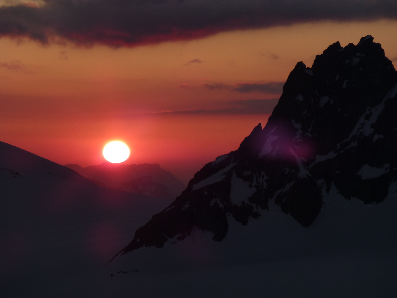 Coucher de soleil depuis Planurahütte