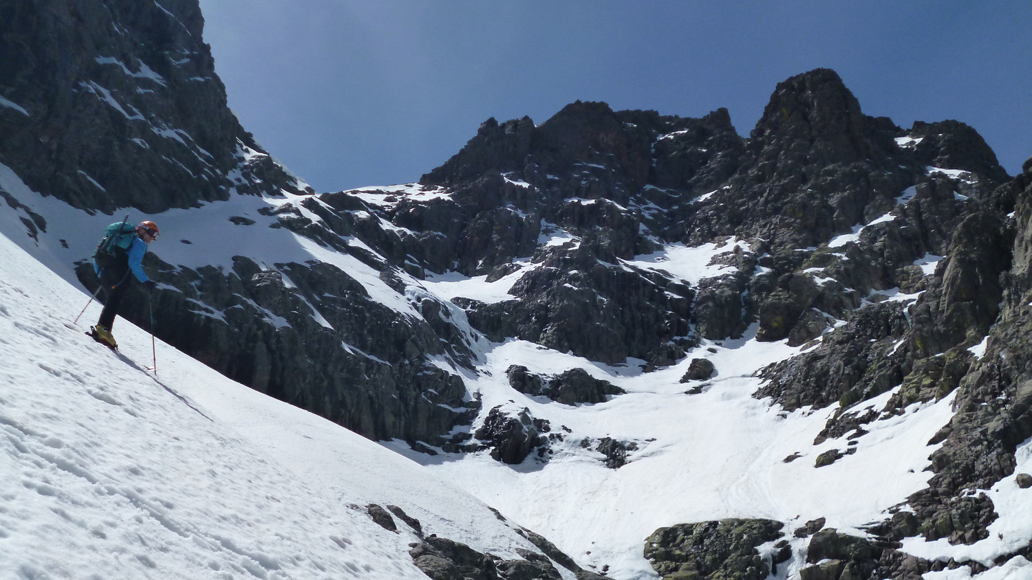 Vallon vers Bocca Rossa, face E de la Punta Minuta