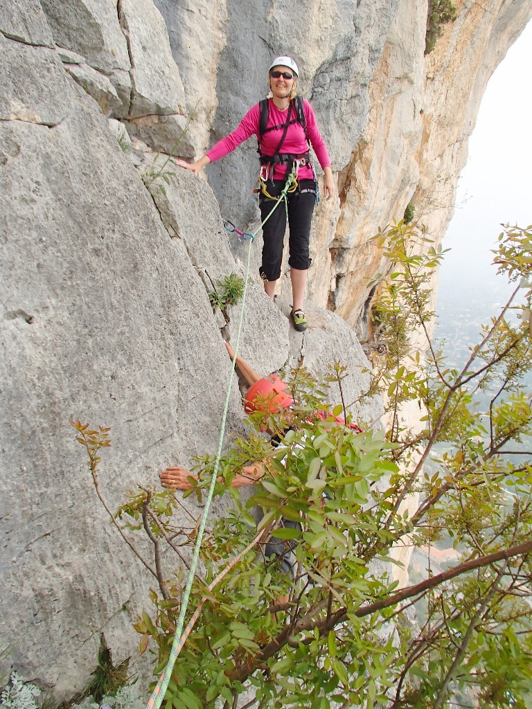 Montée vers le dièdre aux pitons