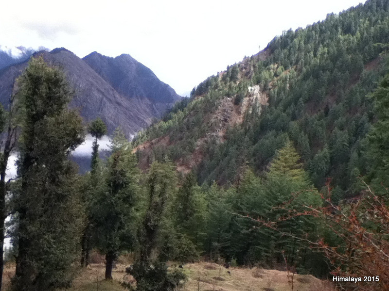 sur le haut de l'itinéraire