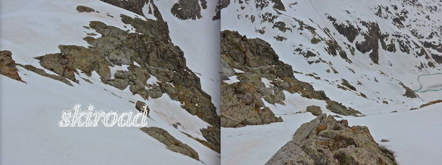 La Terrasse du Gélas coté Lac Long plus qu'une langue de neige de 2m.