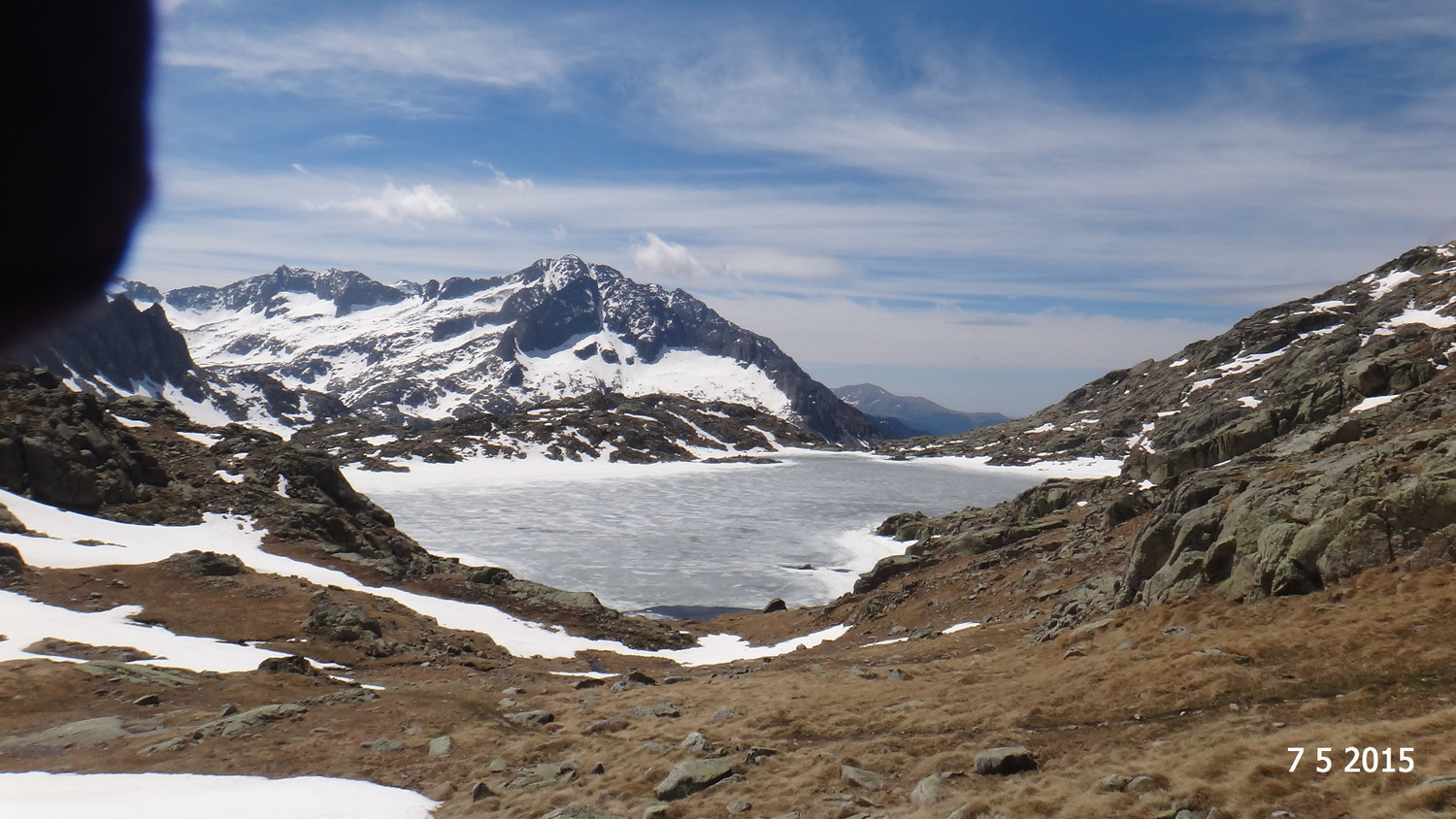 Etang de Monges avec en fond la Punta Alta