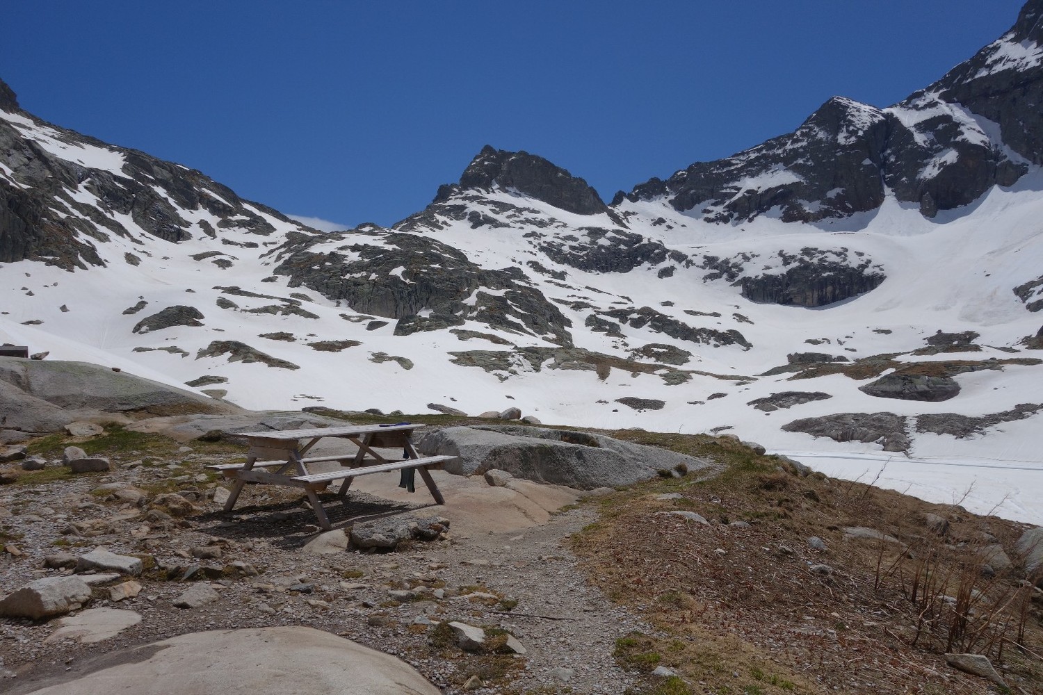 Depuis le refuge, Col Palas à gauche