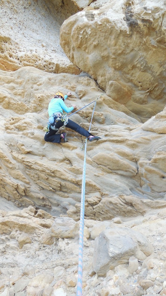 L5 Corine souhaiter faire le 6b+ en tête pour le plaisir, d'ailleurs elle l'a très bien enchaîné.
