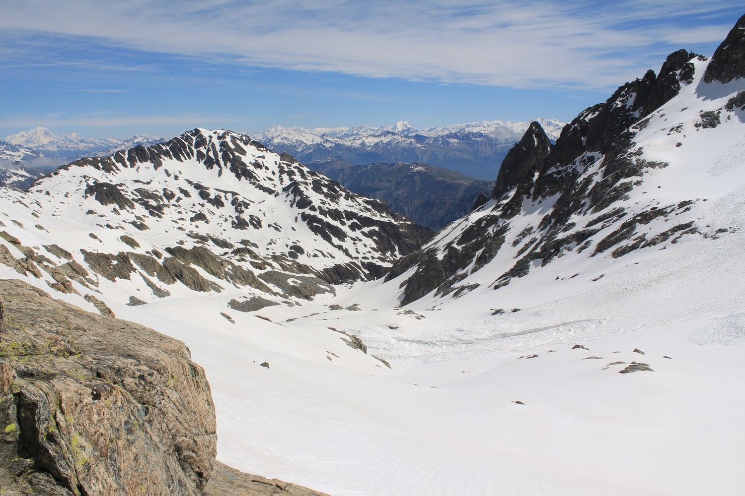 De la Brèche de l'Argentière, vers l'E / la troisième et dernière descente