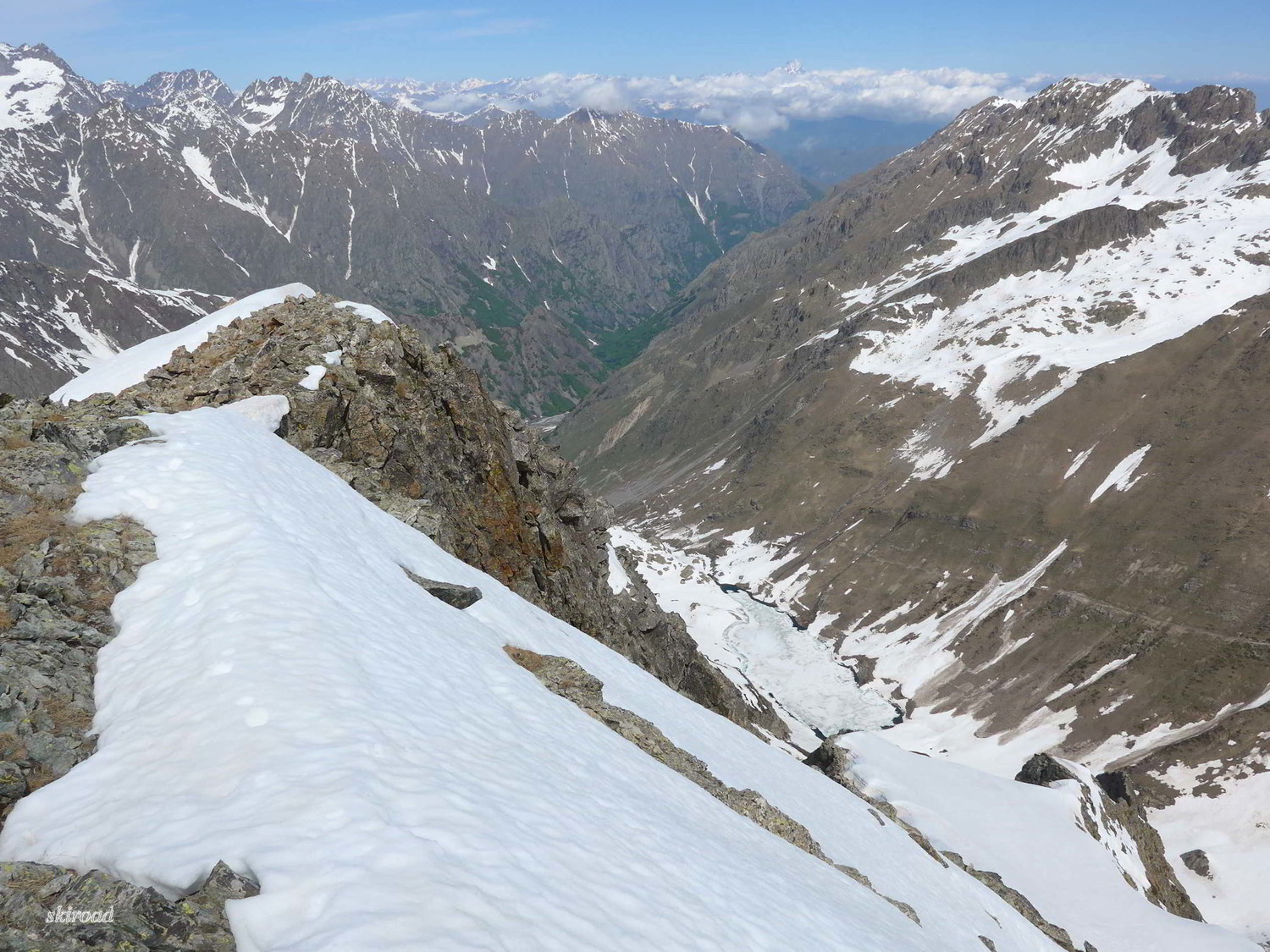 Vue vers San Giacomo, le Lago del Vei del Bouc.