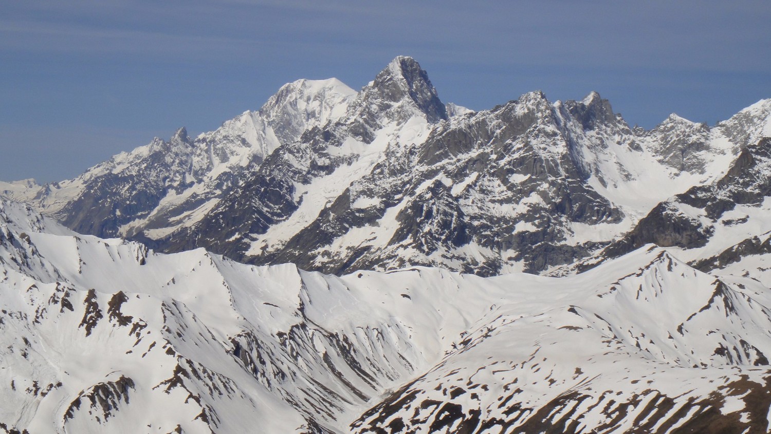 Et la vue sur la chaîne du Mont Blanc