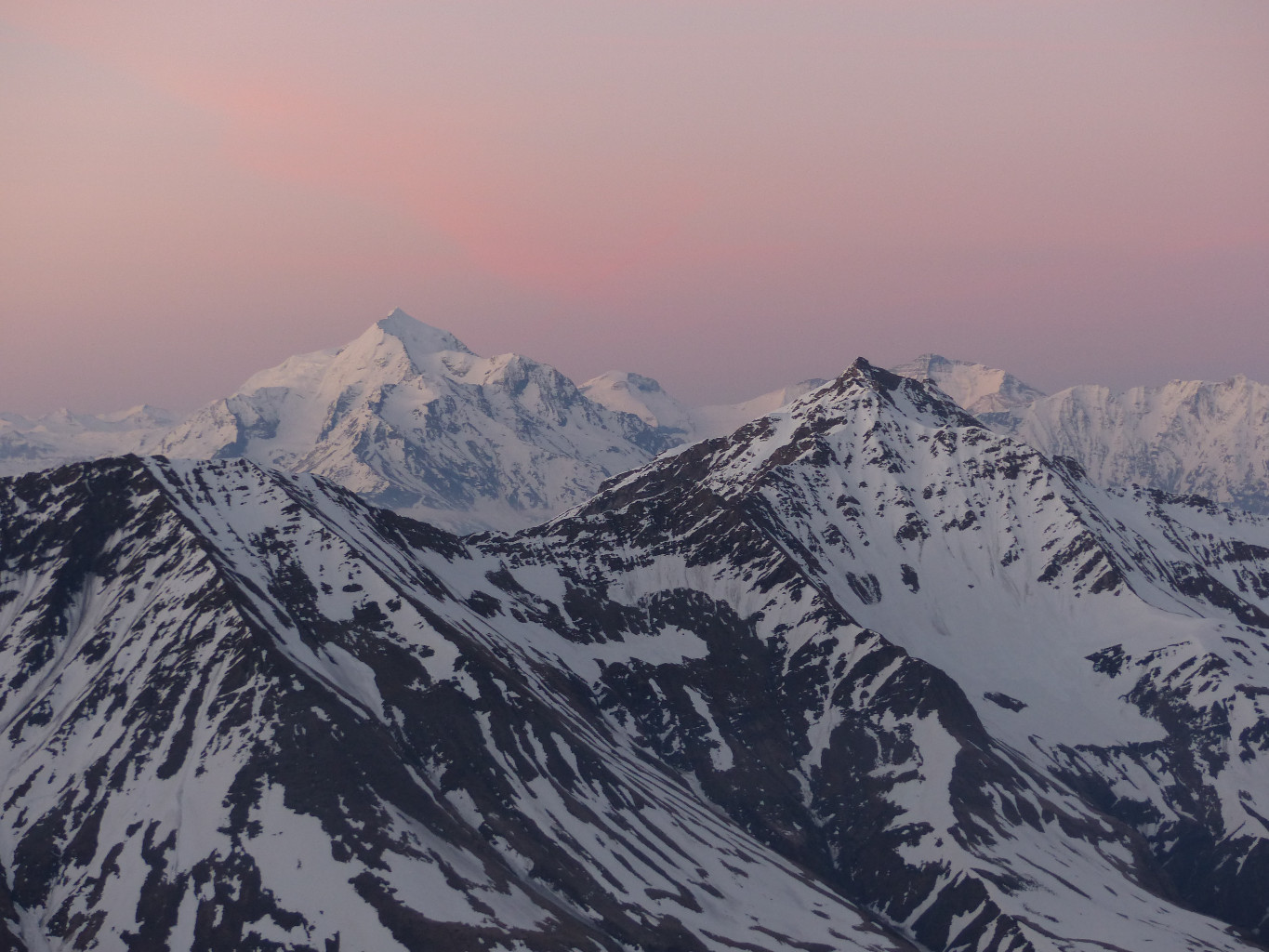 Lever du jour sur le Mont Pourri