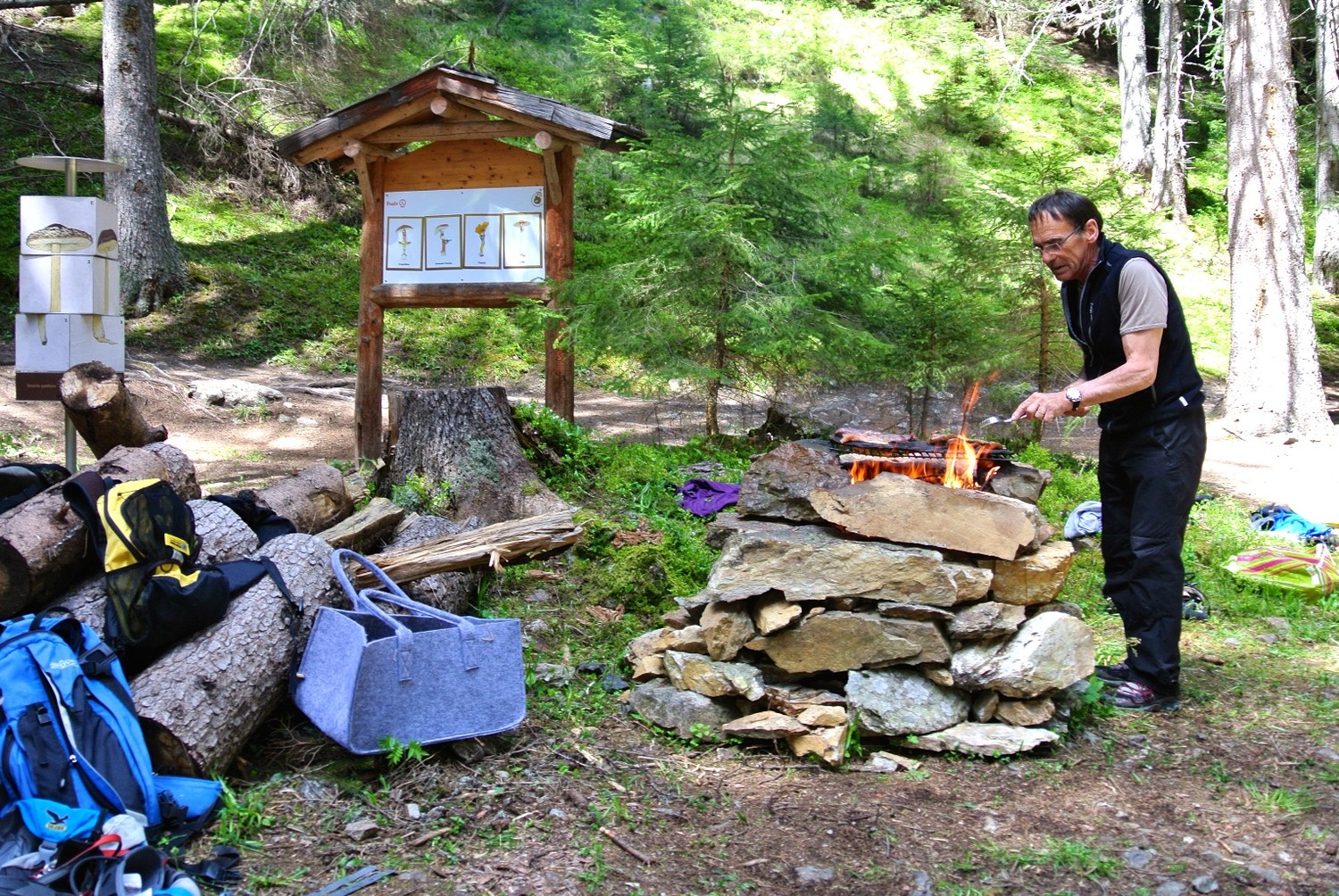 le barbecue reste là mais pas le cuisinier!