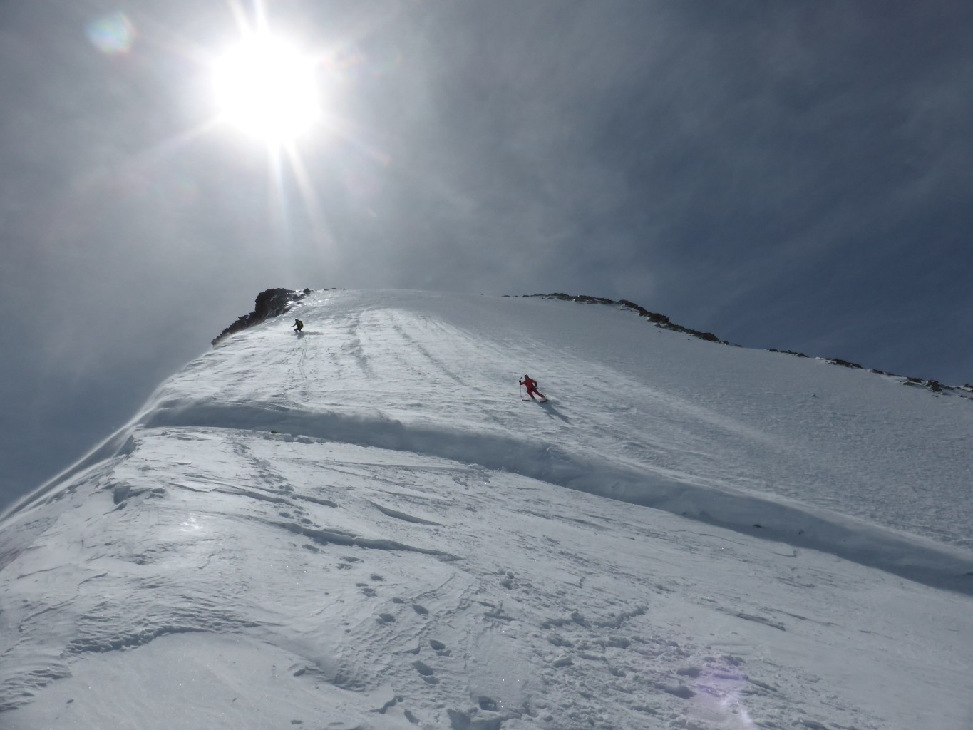 Descente de la facette NW