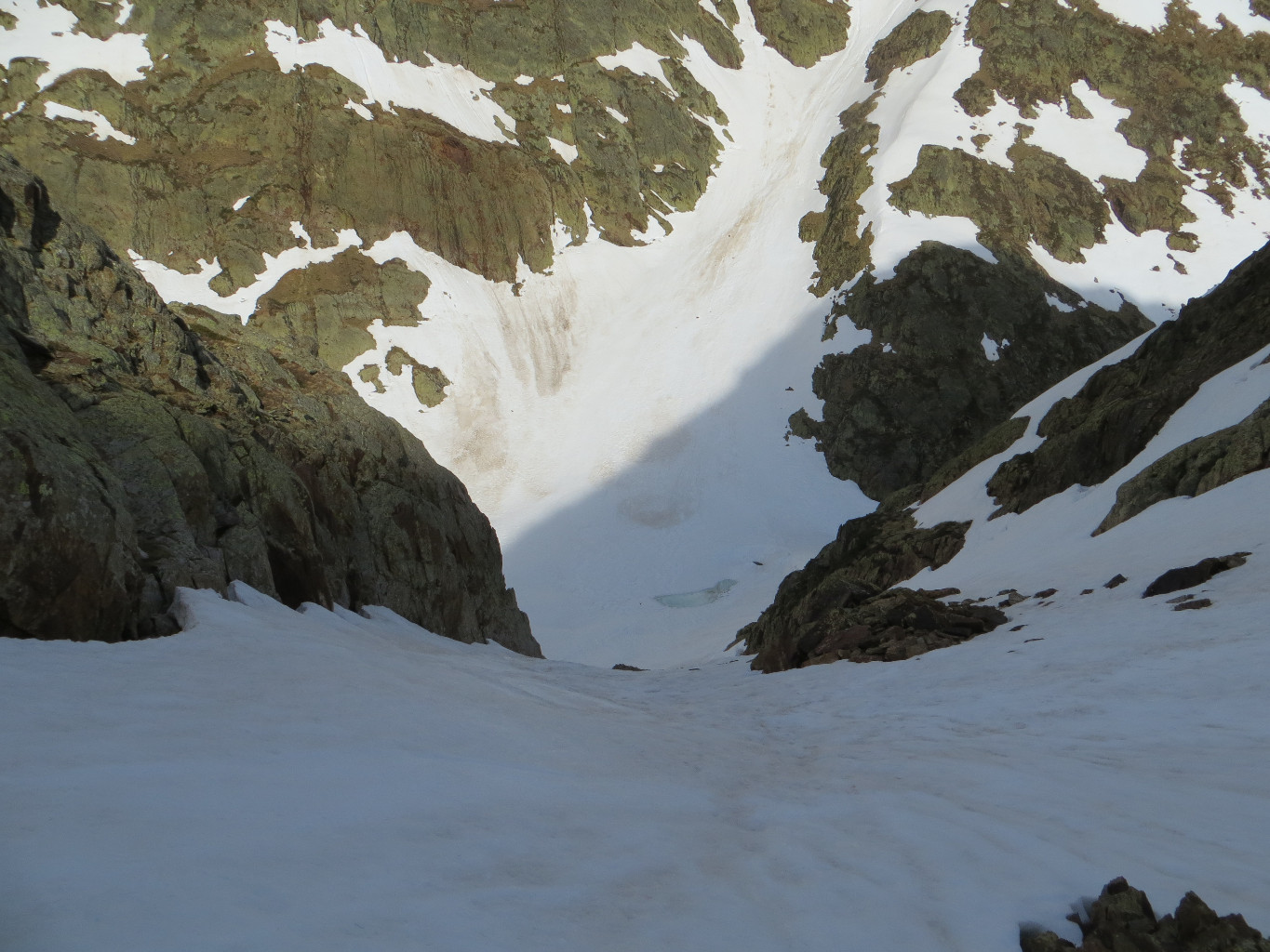 En haut du couloir, en crampon c'était plus facile