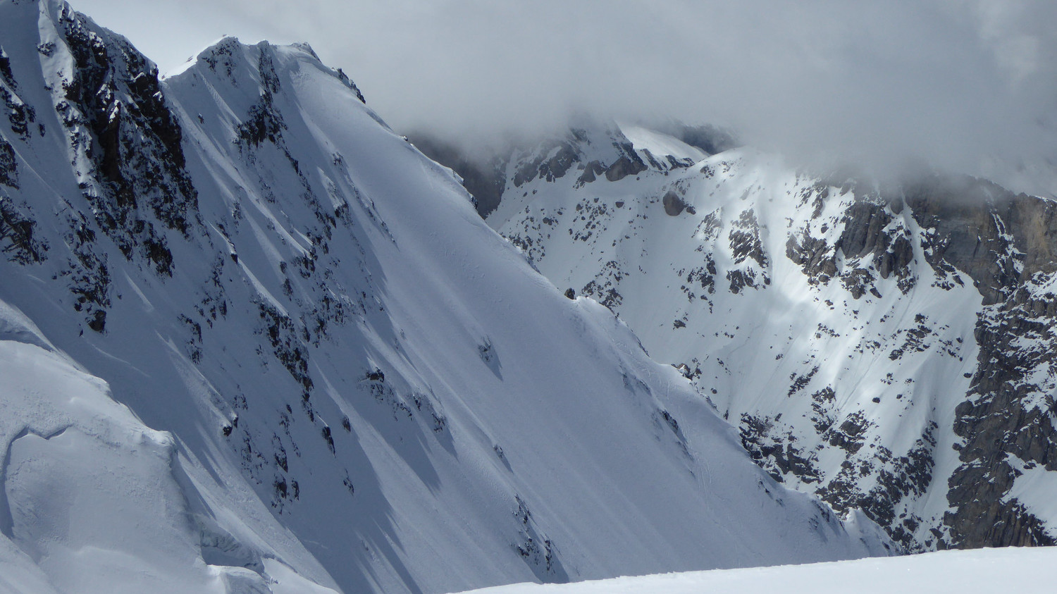 Petite Face N, vue du sommet