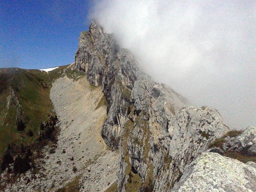 L'arête sud du Cornafion, que l'on suit pour arriver au sommet