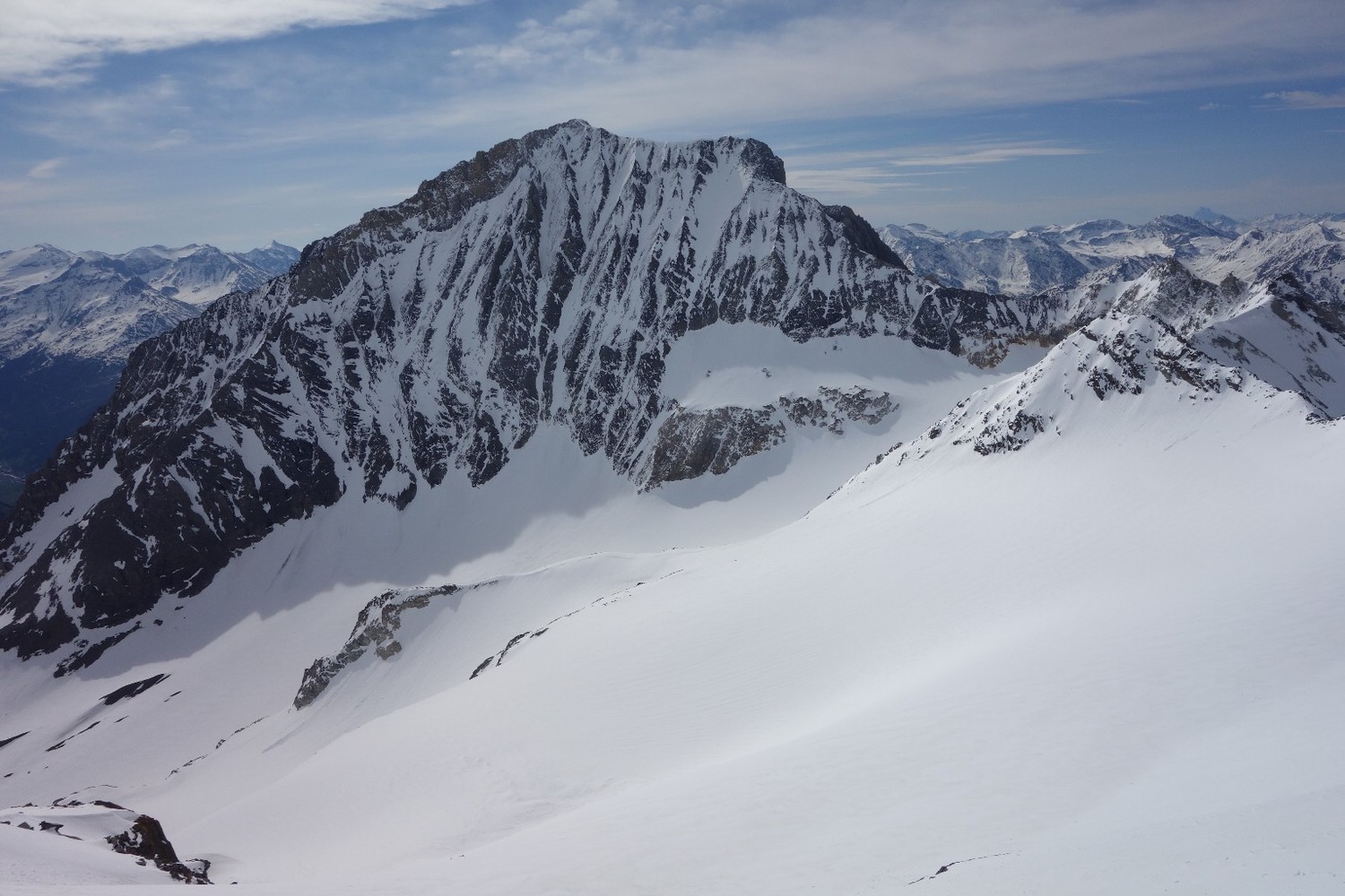 Dent Parrachée et glacier de la Mahure