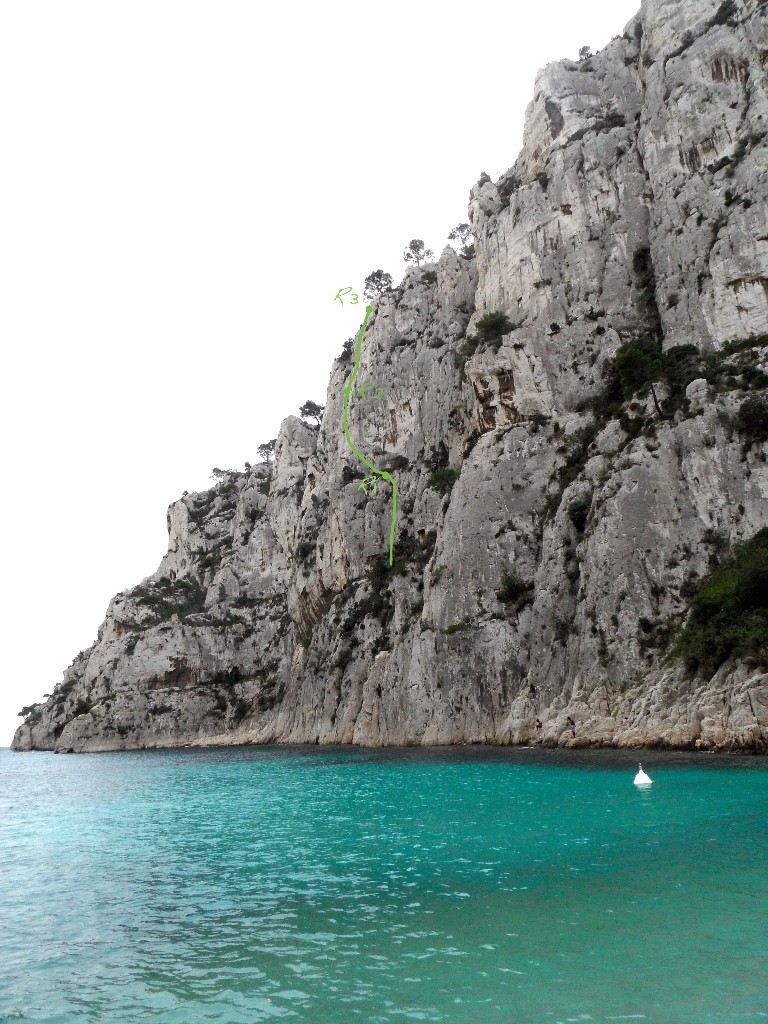 la voie vue depuis la plage