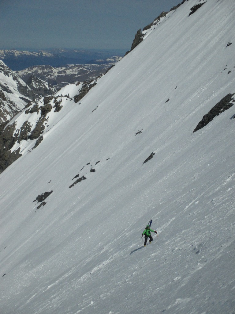 montée dans les 300m de pente à 40/43°