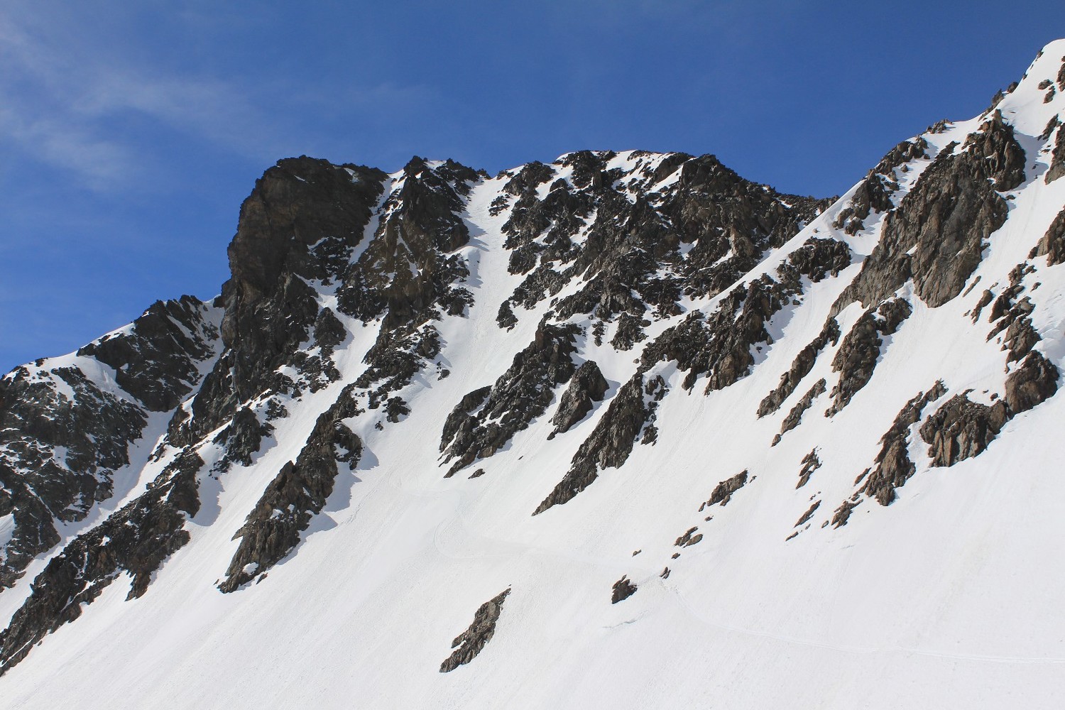 Le couloir NE de l'Aiguille Noire après notre descente