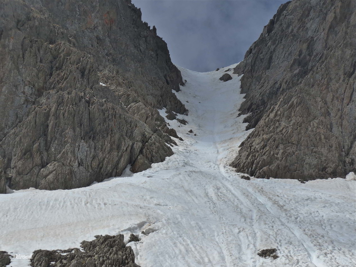 Le Couloir du Gélas a été bien travaillé ses derniers jours.