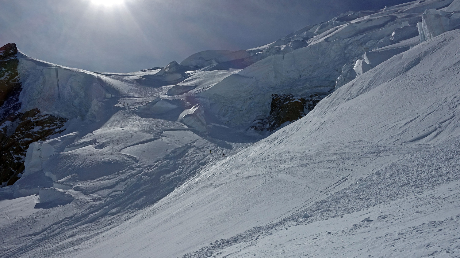 Descente de la Face N du Mont Blanc