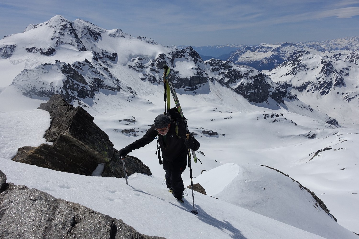 La montée par la variante du Mittelbergpass