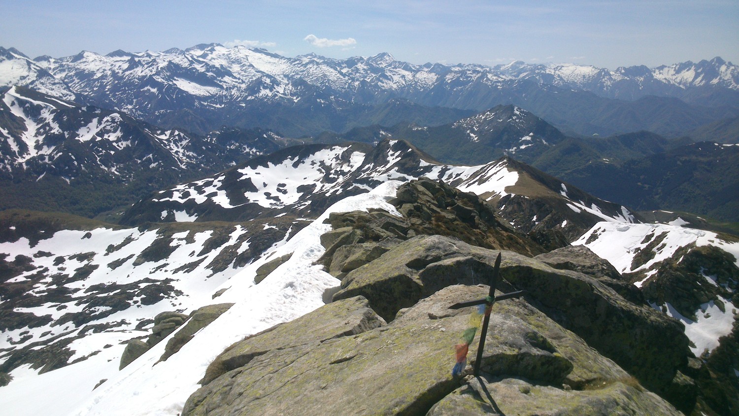 depuis le sommet avec le Mont Valier tout à droite