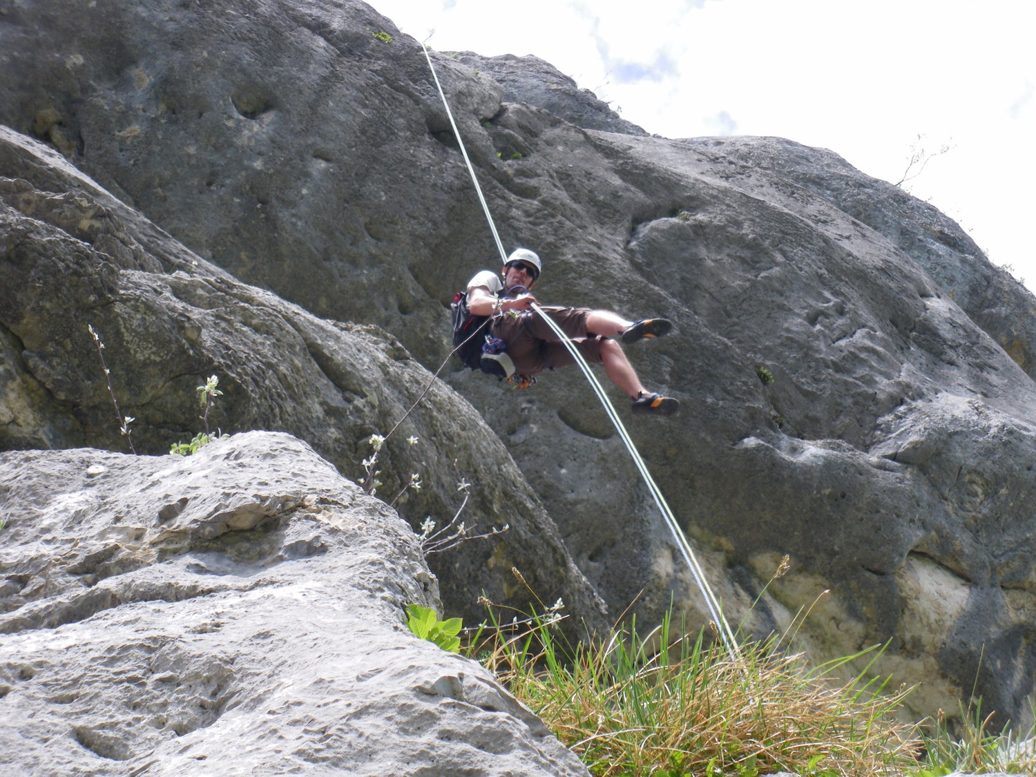 Yannick dans le rappel au 2ème ressaut