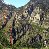 the lower part (P1-16) in red, the upper part (P17-22) in orange